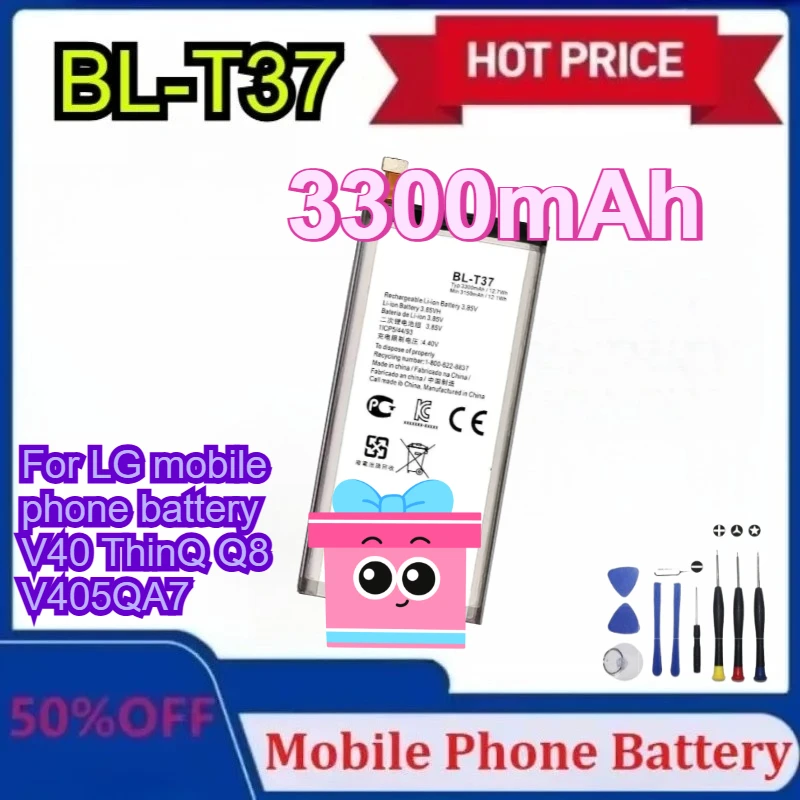 Новый аккумулятор для мобильного телефона BL-45F1F BL-T23 BL-T37 BL-T30 BL-T24 для LG X Power 2 II V40 X-Cam H970 ThinQ Q710 Q8 с инструментами
Новый аккумулятор для мобильного телефона BL-45F1F BL-T23 BL-T37 BL-T30 BL-T24 для LG X Power 2 II V40 X-Cam H970 ThinQ Q710 Q8 с инструментами