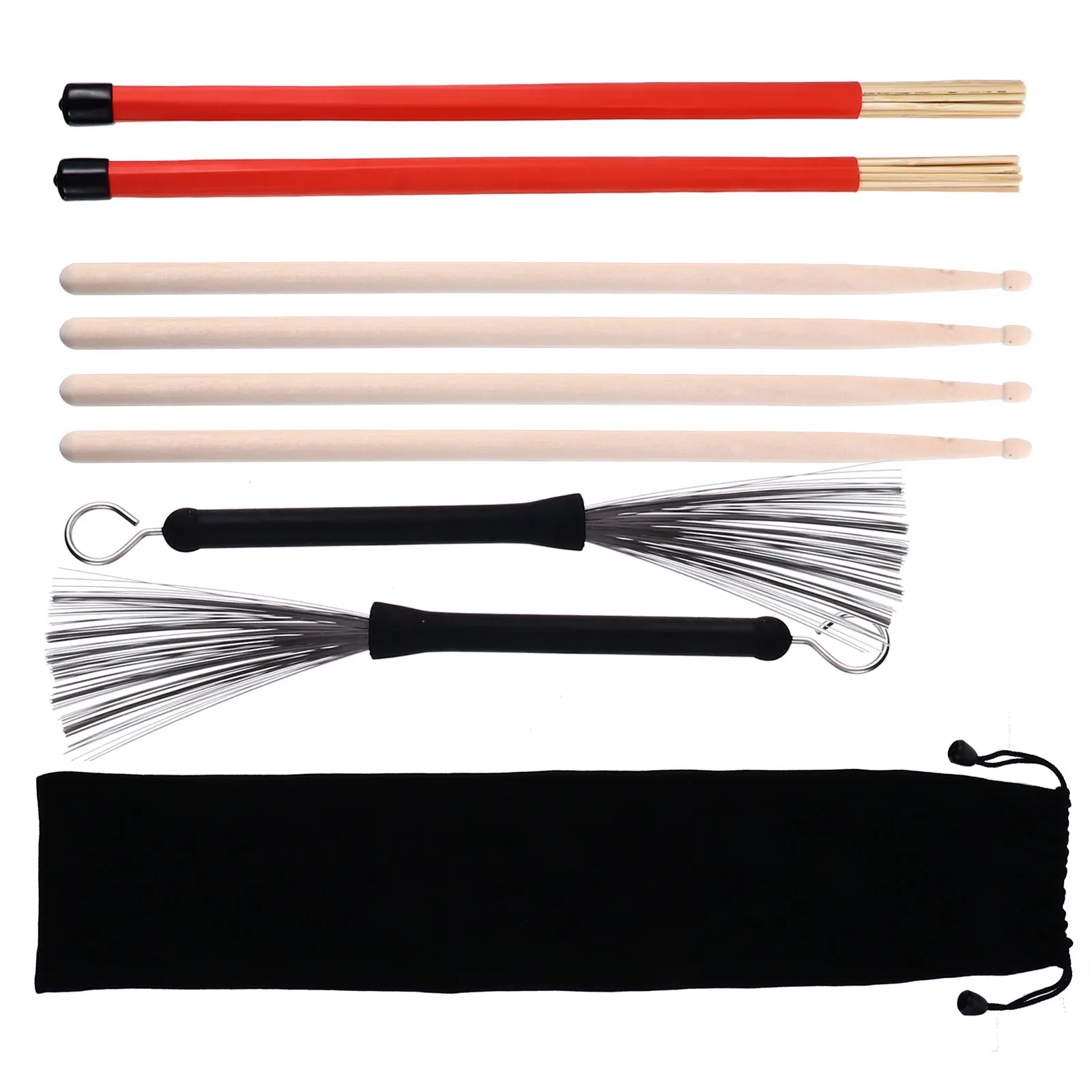 Sticks Drum Set Stick Brush Rods Wire Drum Sticks Set Retractable Retractable Brush Steel Bamboo Percussion Accessories
Sticks Drum Set Stick Brush Rods Wire Drum Sticks Set Retractable Retractable Brush Steel Bamboo Percussion Accessories