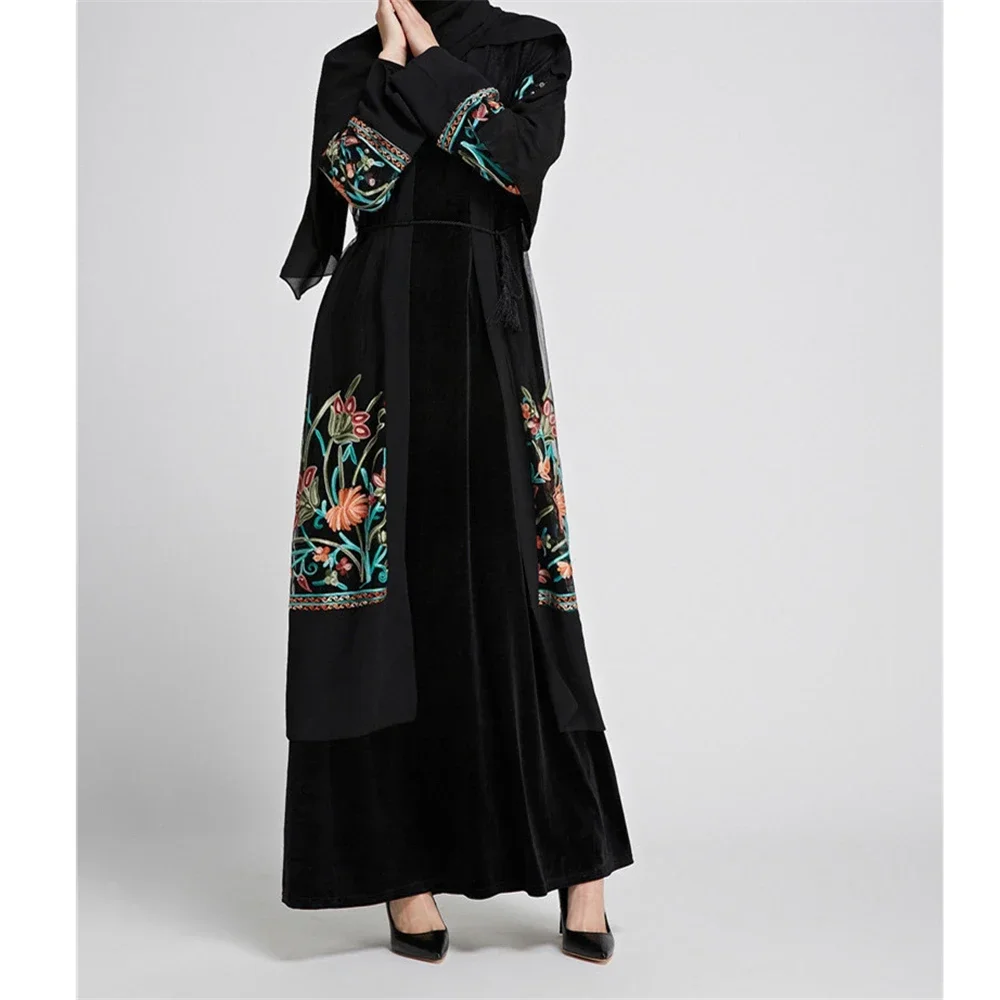 Embroidery Abayas Muslim Women Open Kimono Cardigan Maxi Dress Kaftan Turkey Dubai Islamic Robe Femme Morocco Jalabiya Clothing
Embroidery Abayas Muslim Women Open Kimono Cardigan Maxi Dress Kaftan Turkey Dubai Islamic Robe Femme Morocco Jalabiya Clothing