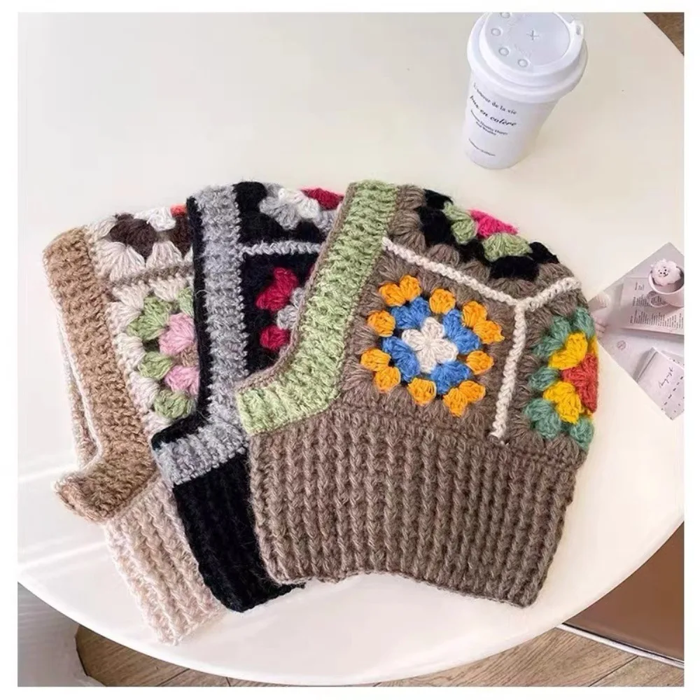 Knitting Handmade Crochet Hats New Colorful Ear Protection Knitted Hooded Caps Knitted Pullover Hat
Knitting Handmade Crochet Hats New Colorful Ear Protection Knitted Hooded Caps Knitted Pullover Hat