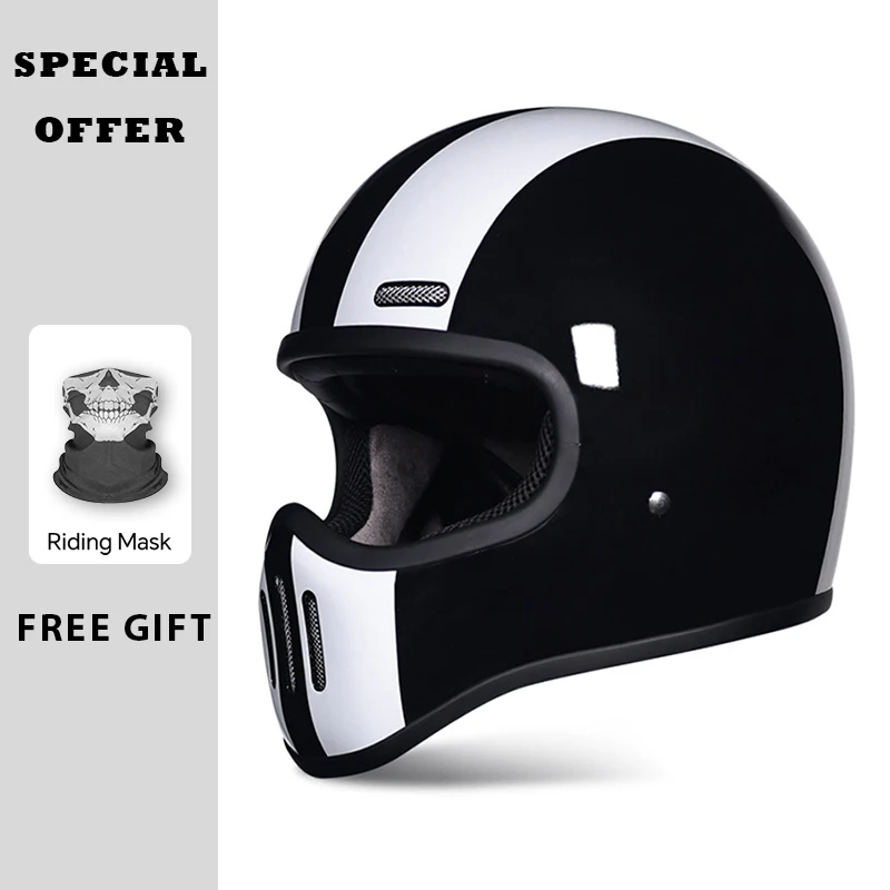 TT&COCASCOS Retro Fiberglass Full Face Helmets for Motorcycle Cafe Racer Moto Scooter Racing Fiber Glass Helmet Japanese Style
TT&COCASCOS Retro Fiberglass Full Face Helmets for Motorcycle Cafe Racer Moto Scooter Racing Fiber Glass Helmet Japanese Style
