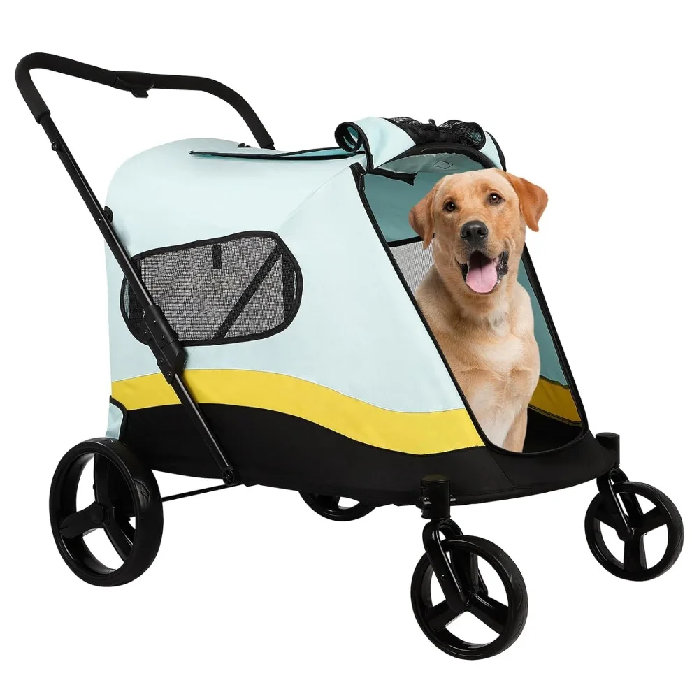 Extra Large Dog Stroller with a Maximum Weight of 176 lbs, Oversize Pet Stroller for Large Dogs, One-Button Folding Design, 360°
Extra Large Dog Stroller with a Maximum Weight of 176 lbs, Oversize Pet Stroller for Large Dogs, One-Button Folding Design, 360°
