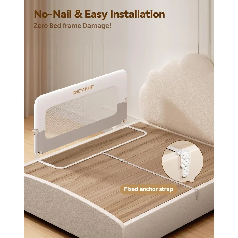 Bed Rail Guard, 59in Thickened Toddler Bed Rail for Toddlers, Extral Tall Swing Down Kids Child Safety Side Railing Guards/Rails
Bed Rail Guard, 59in Thickened Toddler Bed Rail for Toddlers, Extral Tall Swing Down Kids Child Safety Side Railing Guards/Rails