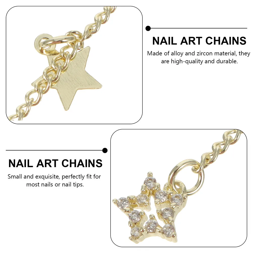 4Pcs Star Nail Art Chain Pendants Creative Alloy Design Manicure Supplies DIY Nail Decoration Gift Manicure Supplies
4Pcs Star Nail Art Chain Pendants Creative Alloy Design Manicure Supplies DIY Nail Decoration Gift Manicure Supplies