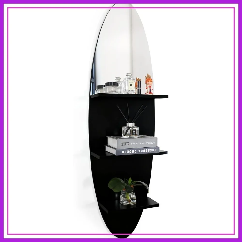 3-Tier Surfboard Floating Shelf, Unique Design Vertical Wall Mounted Display Rack for Surf-Themed Decor
3-Tier Surfboard Floating Shelf, Unique Design Vertical Wall Mounted Display Rack for Surf-Themed Decor