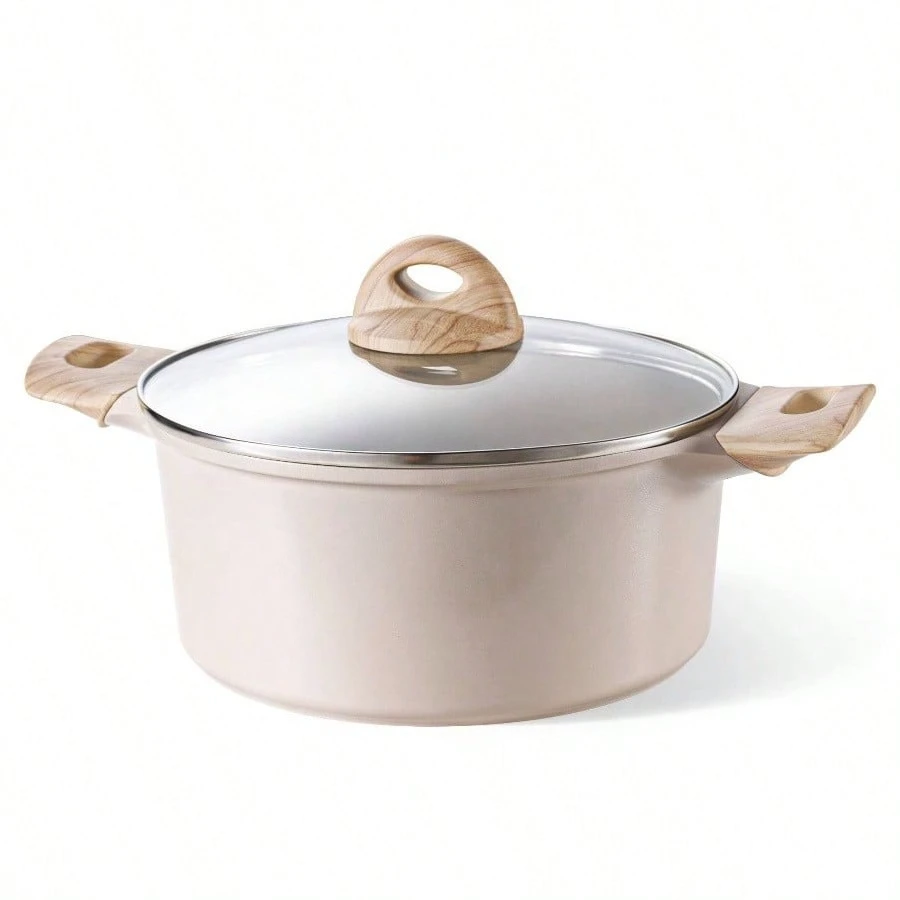 Non Stick Ceramic Dutch Oven Taupe Easy to Clean All Stoves Compatible 4.8QT Non Toxic Stockpot with Lid
Non Stick Ceramic Dutch Oven Taupe Easy to Clean All Stoves Compatible 4.8QT Non Toxic Stockpot with Lid