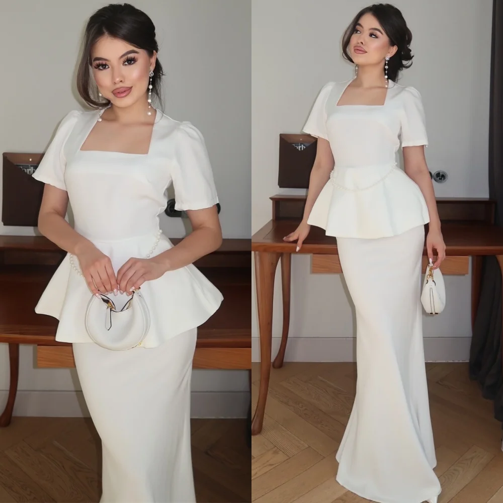 Customized Classic Jersey Celebrity Gowns Elegant Square Collar Short Sleeves Homecoming Dresses Exquisite Evening Dress
Customized Classic Jersey Celebrity Gowns Elegant Square Collar Short Sleeves Homecoming Dresses Exquisite Evening Dress
