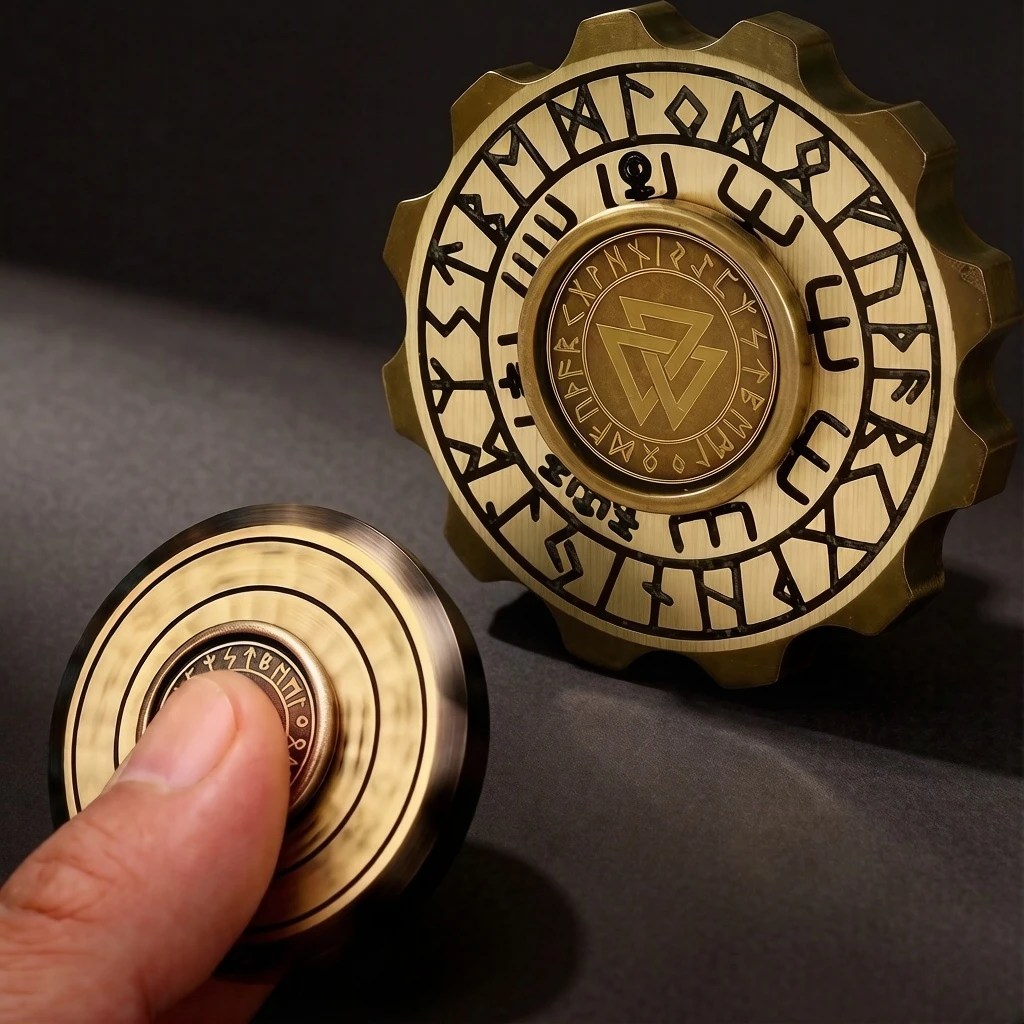 Viking Compass Fidget Spinner Metal, Nordic Runes Valknut EDC Hand Spinner for Anxiety Stress Relief, Adult Kids Toy
Viking Compass Fidget Spinner Metal, Nordic Runes Valknut EDC Hand Spinner for Anxiety Stress Relief, Adult Kids Toy