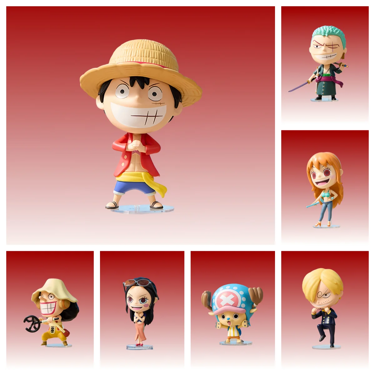 One Piece Anime Figure Blind Box Zoro Luffy Sanji Ace Robin Nami Frank Usopp Brook Chopper PVC Decoration Figural Model Gift Toy
One Piece Anime Figure Blind Box Zoro Luffy Sanji Ace Robin Nami Frank Usopp Brook Chopper PVC Decoration Figural Model Gift Toy