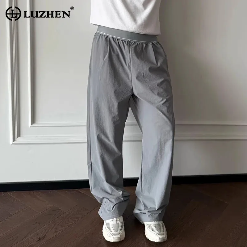 LUZHEN оригинальный нишевый дизайн, эластичные брюки с высокой талией, мужские брюки, новинка 2025, однотонные модные прямые повседневные брюки JY4172 
LUZHEN оригинальный нишевый дизайн, эластичные брюки с высокой талией, мужские брюки, новинка 2025, однотонные модные прямые повседневные брюки JY4172