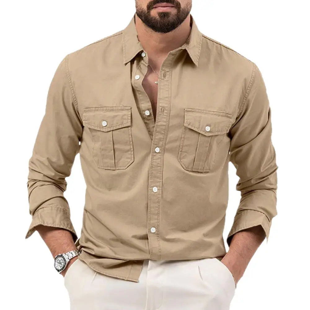 Men's Utility Long Sleeve Shirt, Casual Button-Up with Double Pockets
Men's Utility Long Sleeve Shirt, Casual Button-Up with Double Pockets
