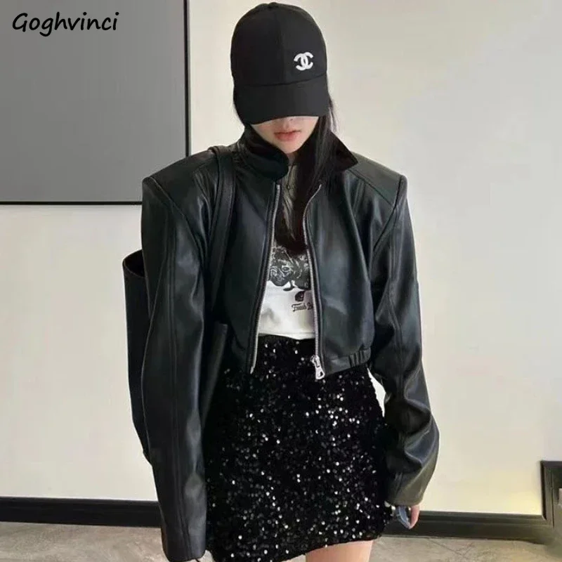 Black Turn-down Collar PU Cropped Jackets Women Elegant Cool Biker Outwear Autumn Fashion Design Street Personality Female Basic
Black Turn-down Collar PU Cropped Jackets Women Elegant Cool Biker Outwear Autumn Fashion Design Street Personality Female Basic