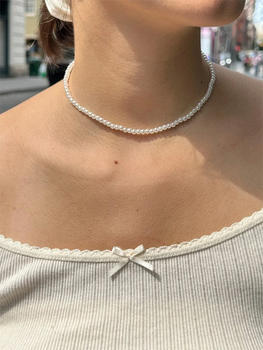 Sweet Faux Pearl Necklaces For Women Vintage Cute All-match Choker Necklace Female Silver Fashion Jewelry Gift New
Sweet Faux Pearl Necklaces For Women Vintage Cute All-match Choker Necklace Female Silver Fashion Jewelry Gift New