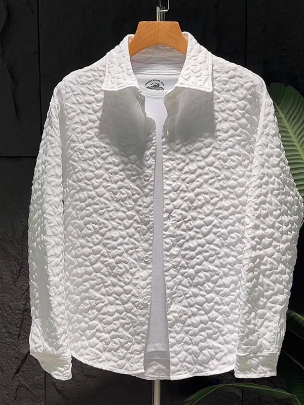 Spring Autumn Color Bubble Texture Simple Long Sve Men's Casual irt Lightweight Breathable Polyester Fiber
Spring Autumn Color Bubble Texture Simple Long Sve Men's Casual irt Lightweight Breathable Polyester Fiber