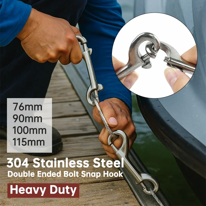 1/2/3/4/5Pcs 304 Stainless Steel Double Ended Hook Buckles Bolt Snap Carabiner Clips Diving Quick Release Spring Buckle Supplies 
1/2/3/4/5Pcs 304 Stainless Steel Double Ended Hook Buckles Bolt Snap Carabiner Clips Diving Quick Release Spring Buckle Supplies