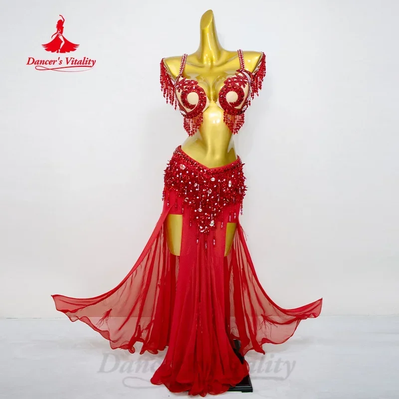 BellyDance Set High-end Customized Luxury Rhinestone Bra+Chiffon Long Skirt 2pcs Women's Oriental Dance Performance Costumes
BellyDance Set High-end Customized Luxury Rhinestone Bra+Chiffon Long Skirt 2pcs Women's Oriental Dance Performance Costumes