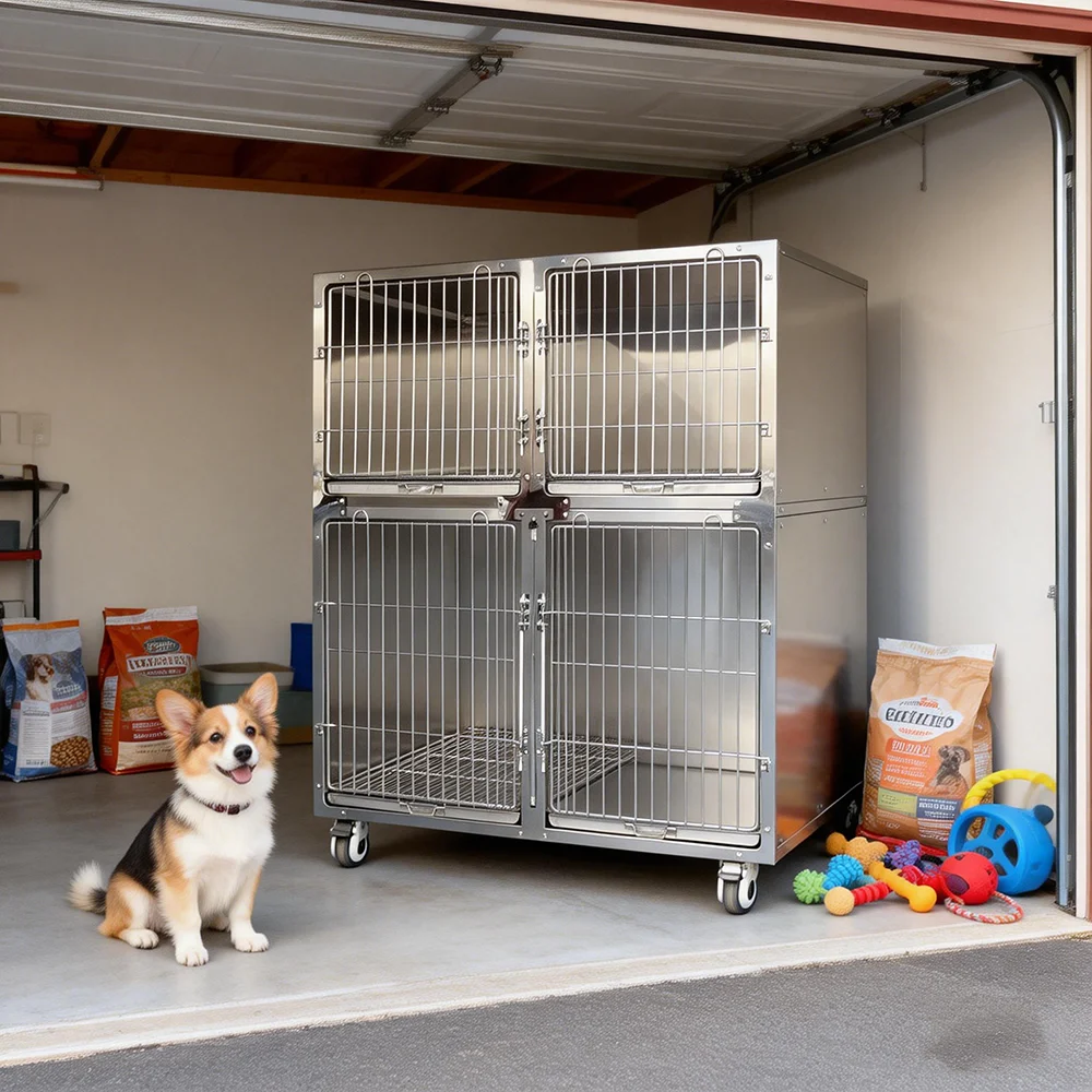 Escape Proof Heavy Duty Stainless Steel Dog Crates 304 Grade Large Indoor Cage With Wheels
Escape Proof Heavy Duty Stainless Steel Dog Crates 304 Grade Large Indoor Cage With Wheels