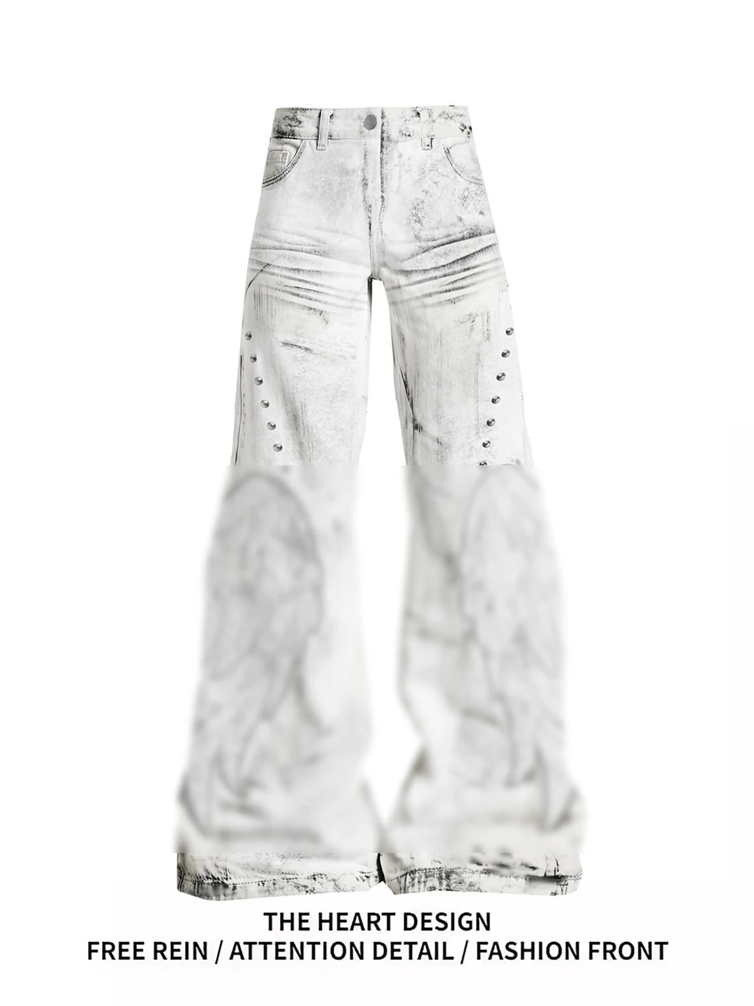Retro American Wings Patchwork Micro Flared Denim Jeans Women's Punk Style Slim Leggings Long Pants High Waist Straight Leg
Retro American Wings Patchwork Micro Flared Denim Jeans Women's Punk Style Slim Leggings Long Pants High Waist Straight Leg