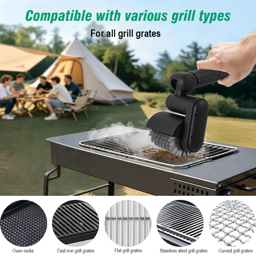 Electric BBQ Cleaner Brush with Replaceable Heads Stainless Steel Grill BrushHead for Outdoor Grilling and Kitchen Cleaning
Electric BBQ Cleaner Brush with Replaceable Heads Stainless Steel Grill BrushHead for Outdoor Grilling and Kitchen Cleaning