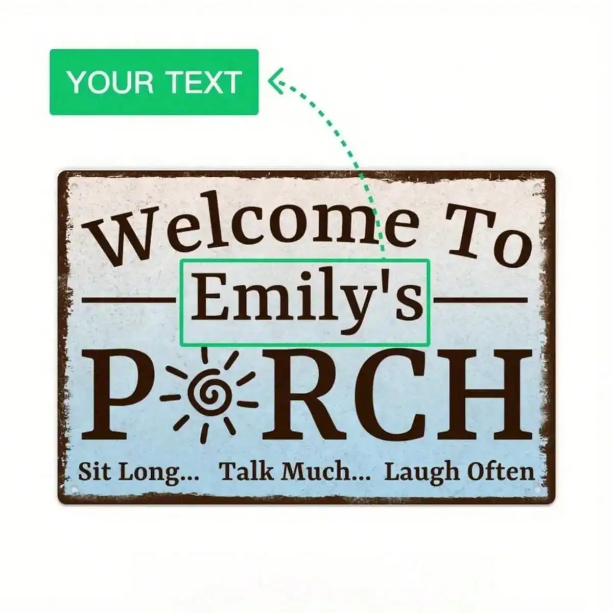 Custom Metal Sign Welcome Vintage Plaque Farmhouse Wall Art Porch Decor Personalized Gift For Friends
Custom Metal Sign Welcome Vintage Plaque Farmhouse Wall Art Porch Decor Personalized Gift For Friends