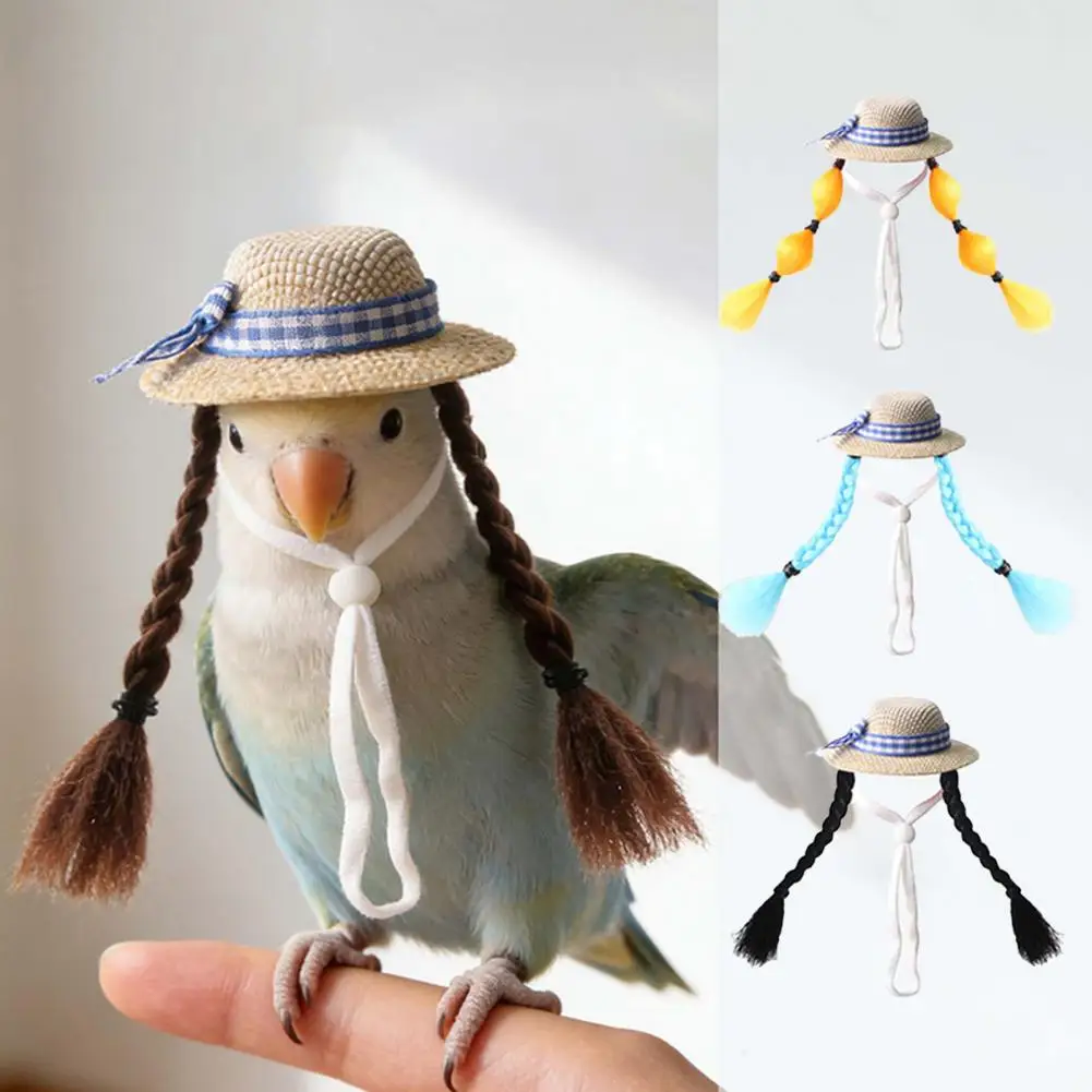 Small Pet Hat with Double Braids Hamster Sun Hat with Double Braids Elastic Strap Adjustable Small Pet Hat for Budgies Roosters
Small Pet Hat with Double Braids Hamster Sun Hat with Double Braids Elastic Strap Adjustable Small Pet Hat for Budgies Roosters