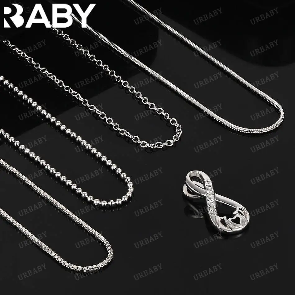 URBABY 40-75cm 925 Sterling Silver Zircons Pendant Necklace For Women Charm Trend Birthday Gifts Fashion Party Fine Jewelry
URBABY 40-75cm 925 Sterling Silver Zircons Pendant Necklace For Women Charm Trend Birthday Gifts Fashion Party Fine Jewelry
