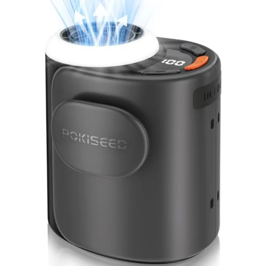 Rugged Portable Fan, 10000mAh Rechargeable Battery, 40H Runtime, 5-Speed Turbo Cooling, Hands-Free Multi-Position Design for Co
Rugged Portable Fan, 10000mAh Rechargeable Battery, 40H Runtime, 5-Speed Turbo Cooling, Hands-Free Multi-Position Design for Co