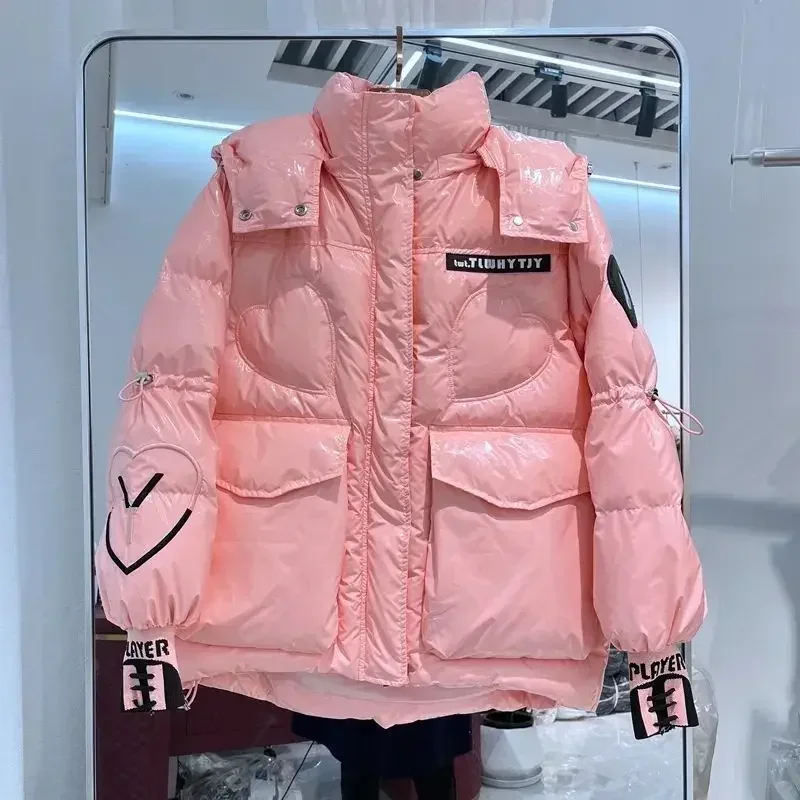 2026 Winter New Fashion Korean Version Bright Face Down Jacket Female Yellow Short Wash Hooded Small White Duck Down Zipper Coat
2026 Winter New Fashion Korean Version Bright Face Down Jacket Female Yellow Short Wash Hooded Small White Duck Down Zipper Coat