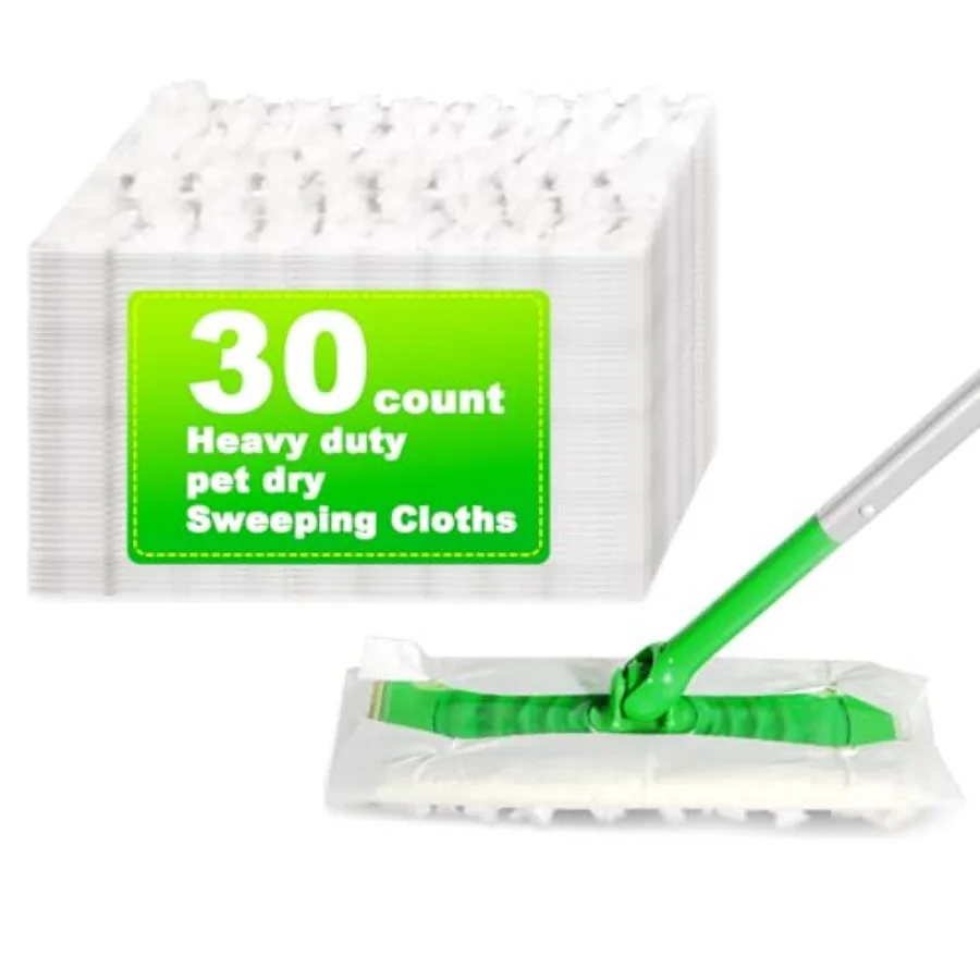 Heavy Duty Dry Sweeping Cloths Pads for Swiffer Sweeper Mop, Disposable Microfiber Duster Mop Pads Refills for Cleaning Hardwoo
Heavy Duty Dry Sweeping Cloths Pads for Swiffer Sweeper Mop, Disposable Microfiber Duster Mop Pads Refills for Cleaning Hardwoo