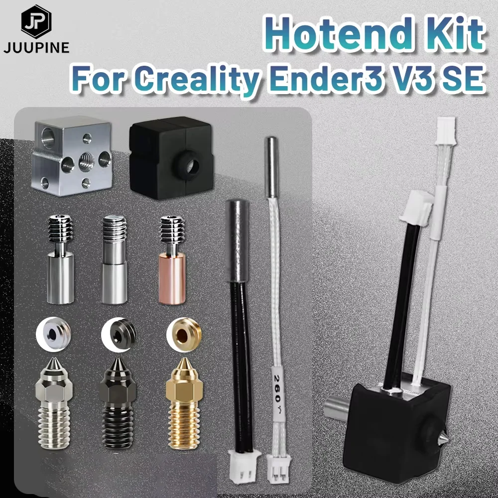 Ender 3 v3 Se Hotend комплект цельнометаллический биметаллический 24 В 40 Вт Печатающая головка J-образный экструдер Биметаллический терморазрыв Горло из титанового сплава
Ender 3 v3 Se Hotend комплект цельнометаллический биметаллический 24 В 40 Вт Печатающая головка J-образный экструдер Биметаллический терморазрыв Горло из титанового сплава