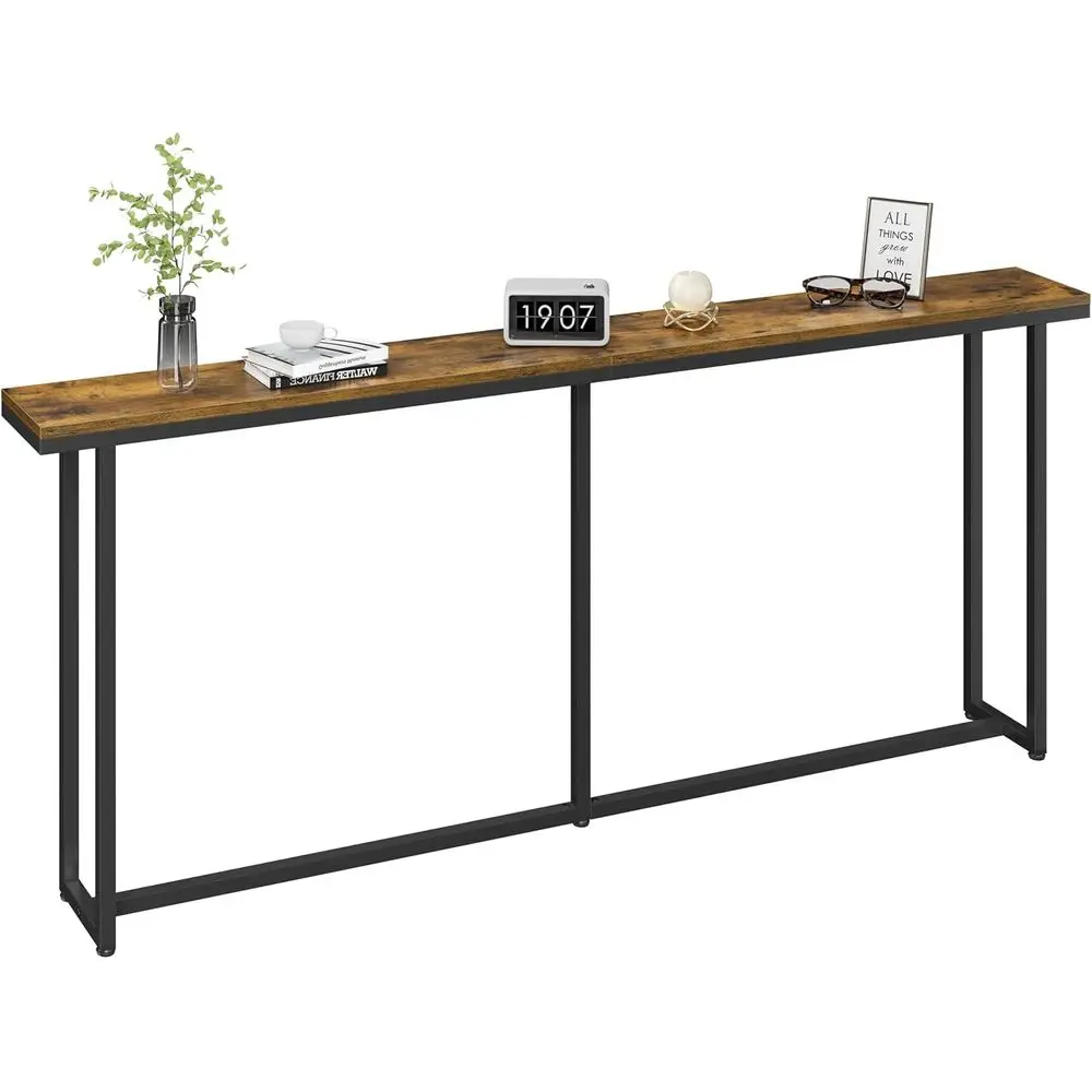 71 Long Rustic Brown Metal Entryway Sofa Table for Hallway or Living Room
71 Long Rustic Brown Metal Entryway Sofa Table for Hallway or Living Room