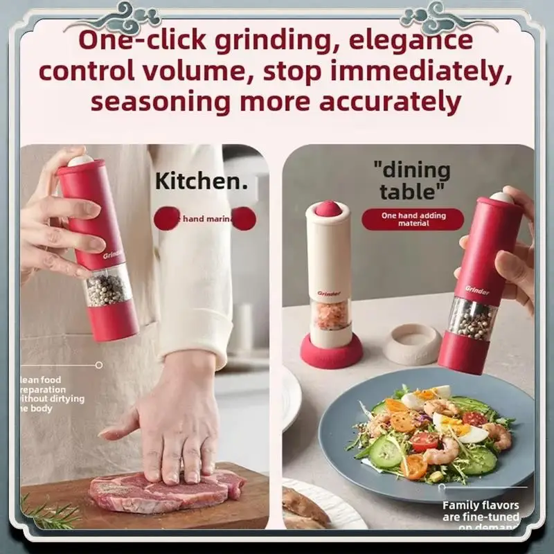 Durable Electric Pepper Grinder Kitchen Freshly Ground Seasoning Pepper Powder Particles Pepper Grinding Kitchen Utensils
Durable Electric Pepper Grinder Kitchen Freshly Ground Seasoning Pepper Powder Particles Pepper Grinding Kitchen Utensils