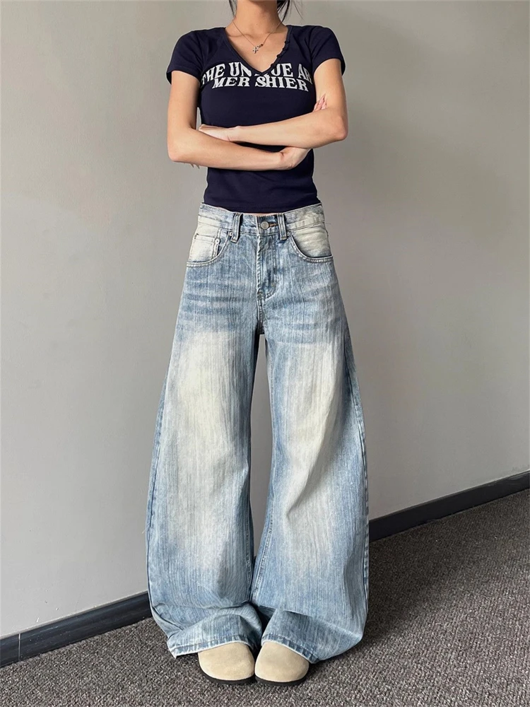Женские винтажные синие широкие джинсы унисекс, уличная одежда, брюки, повседневные штаны, женские прямые свободные джинсовые брюки
Женские винтажные синие широкие джинсы унисекс, уличная одежда, брюки, повседневные штаны, женские прямые свободные джинсовые брюки