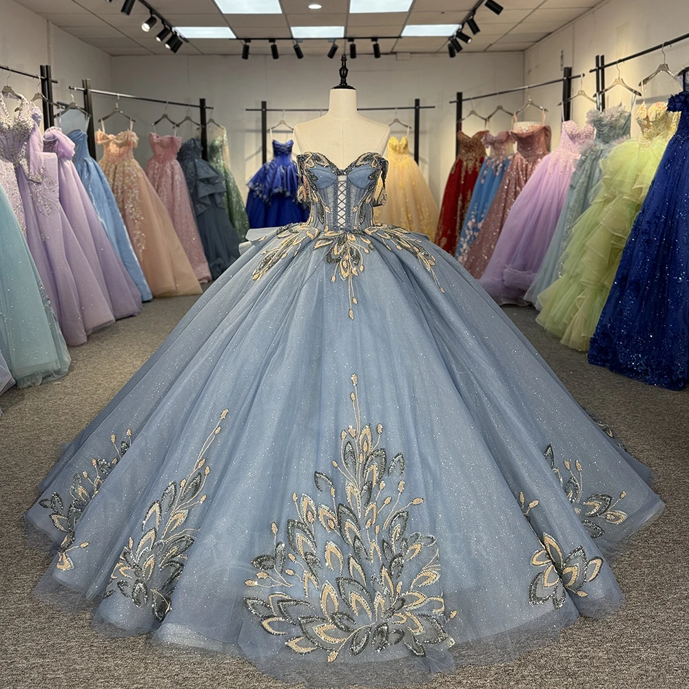 Customized Exquisite Short Sleeved Quinceanera Dresses Romantic Shiny Sweet 15 16 Birthday Party Gown vestidos de 15 quinceañera
Customized Exquisite Short Sleeved Quinceanera Dresses Romantic Shiny Sweet 15 16 Birthday Party Gown vestidos de 15 quinceañera