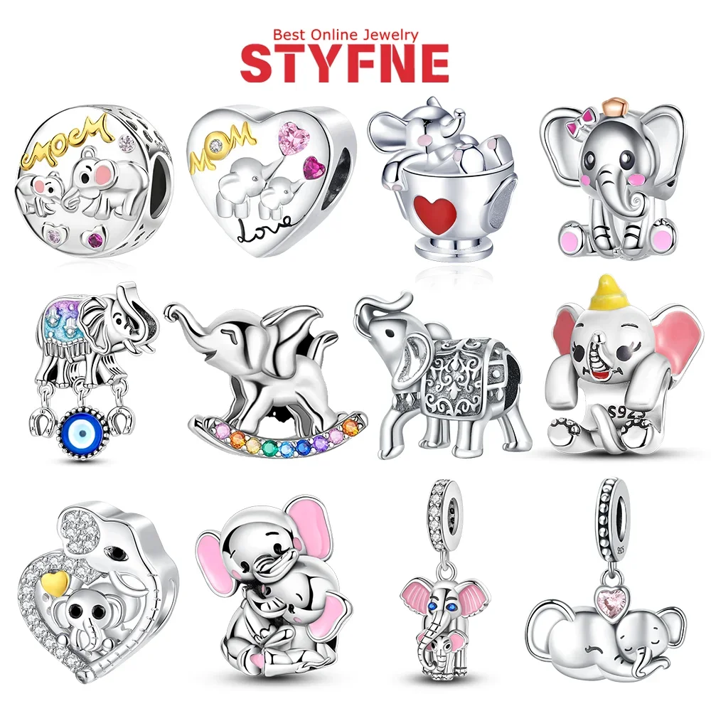Silver 925 Elephant Series Full Zirconium Colorful Offspring Elephant Charm Pendant Fit Bracelet Necklace Women Gift Jewelry
Silver 925 Elephant Series Full Zirconium Colorful Offspring Elephant Charm Pendant Fit Bracelet Necklace Women Gift Jewelry