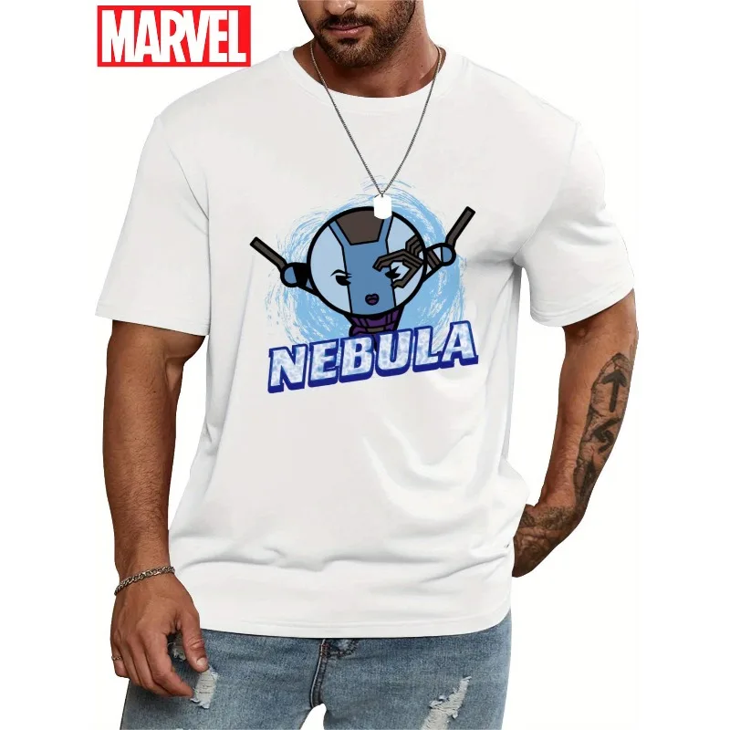 Футболка с принтом супергероя Marvel Nebula, мужская и женская летняя новая американская уличная свободная повседневная трендовая футболка с короткими рукавами
Футболка с принтом супергероя Marvel Nebula, мужская и женская летняя новая американская уличная свободная повседневная трендовая футболка с короткими рукавами