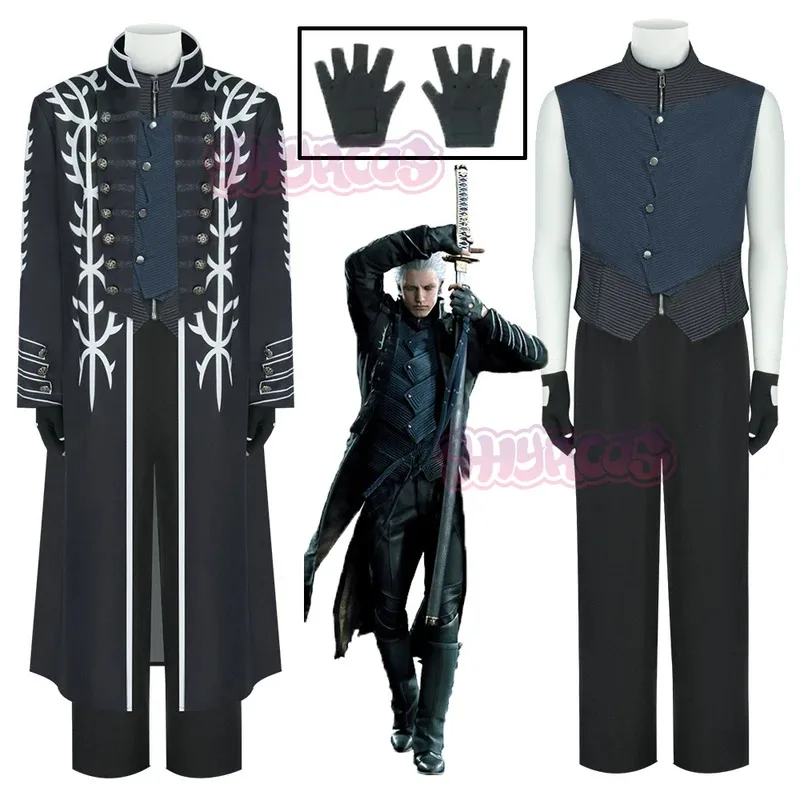 4PCS Hot Game DMC5 Cosplay Vergil Nelo Complete Outfit with Boots Halloween Carnival Men Suit Jacket Vest Costume goi/6
4PCS Hot Game DMC5 Cosplay Vergil Nelo Complete Outfit with Boots Halloween Carnival Men Suit Jacket Vest Costume goi/6