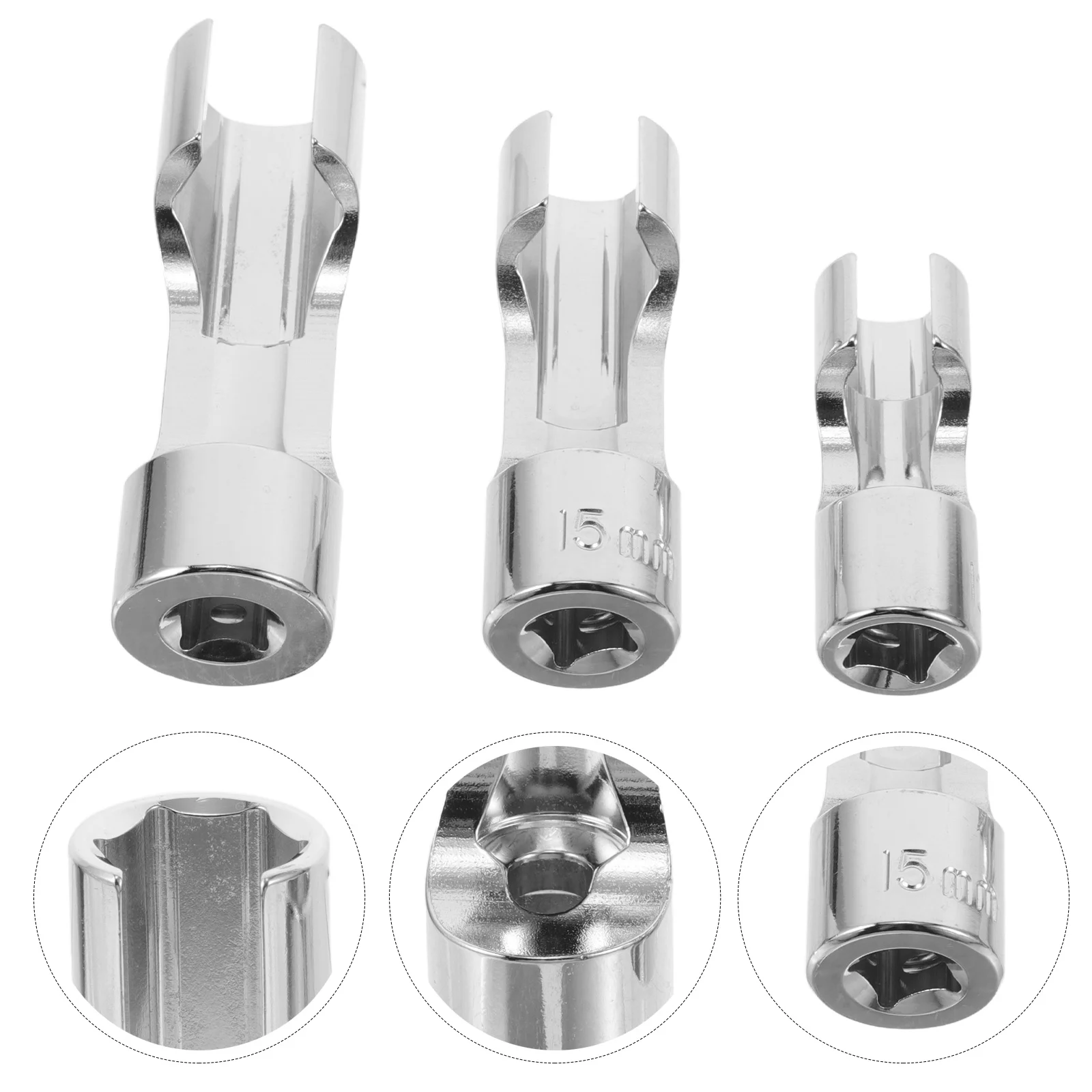 3Pcs Automotive Fuel Line Wrench Set 12mm 15mm 18mm Slotted Pipe Wrench Diesel Injector Sleeve Socket Tool for Flare Nuts
3Pcs Automotive Fuel Line Wrench Set 12mm 15mm 18mm Slotted Pipe Wrench Diesel Injector Sleeve Socket Tool for Flare Nuts