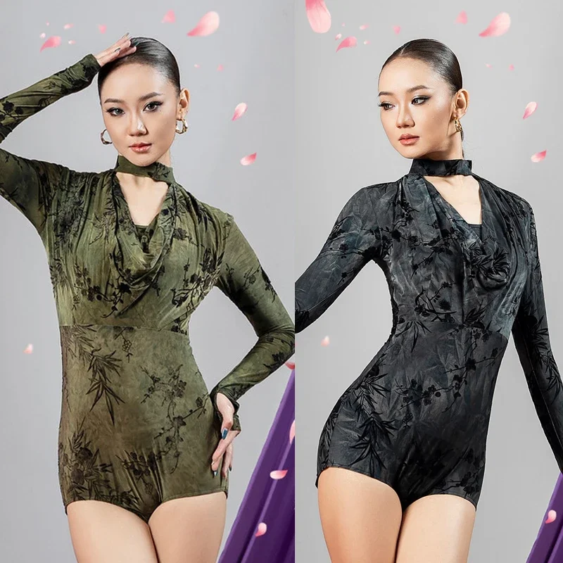 Latin Dance Tops Winter Women Ballroom Dance Clothing Long Sleeves Leotards Adult Waltz Salsa Rumba Dance Practice Wear DNV25794
Latin Dance Tops Winter Women Ballroom Dance Clothing Long Sleeves Leotards Adult Waltz Salsa Rumba Dance Practice Wear DNV25794