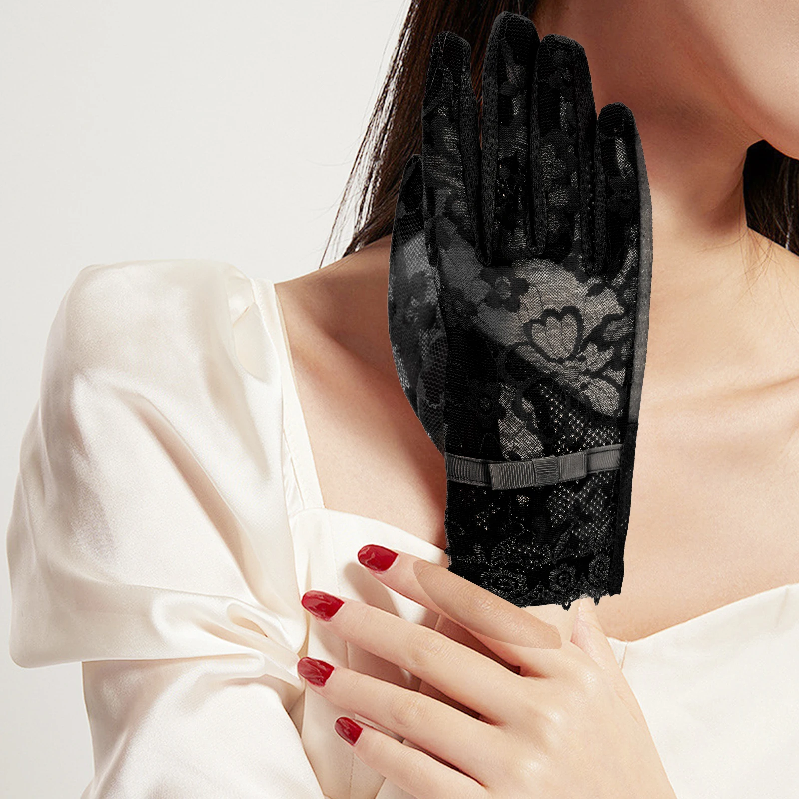 Summer Sun Protection Gloves Short Cuff Curtain Ladies Black Lace for Party Wedding Parties Man
Summer Sun Protection Gloves Short Cuff Curtain Ladies Black Lace for Party Wedding Parties Man