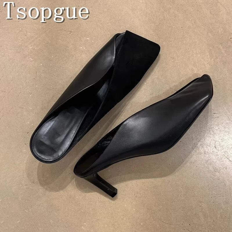 Square Toe Suede Leather Patchwork Women Slippers Spring New High-Heeled Sandals Fashionable Party Dress Mules
Square Toe Suede Leather Patchwork Women Slippers Spring New High-Heeled Sandals Fashionable Party Dress Mules