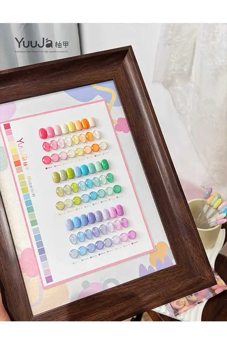 YUUJA 24 Colors Multicolor Nail Gel Set Macaron Green 2025 New Fashion Hot Sale Nail Art Non-toxic UV Gel Nail Salon Wholesale
YUUJA 24 Colors Multicolor Nail Gel Set Macaron Green 2025 New Fashion Hot Sale Nail Art Non-toxic UV Gel Nail Salon Wholesale