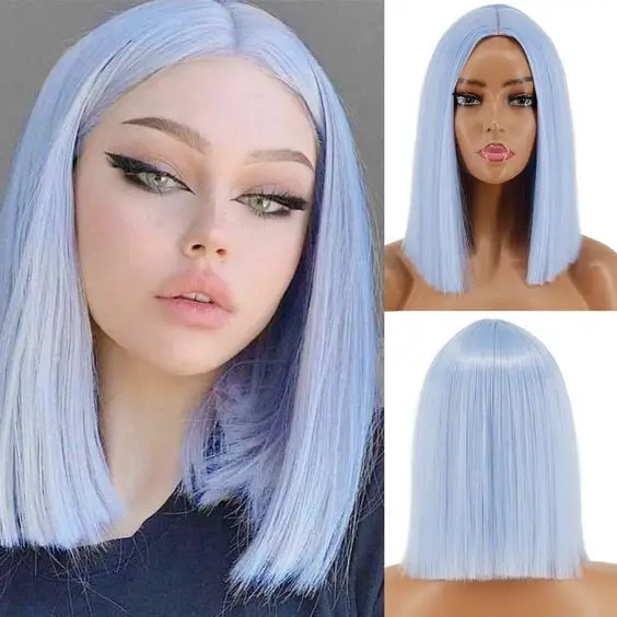 Women's Light Blue Short Straight Bob Glueless Lace Front Wigs Synthetic Cos New
Women's Light Blue Short Straight Bob Glueless Lace Front Wigs Synthetic Cos New
