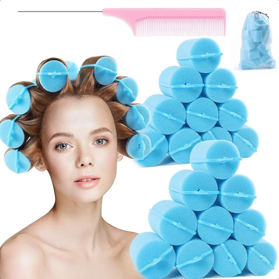 Jumbo Foam Sponge Hair Roller Soft Sleeping rollers Curvy Wavy Hairstyle Curling Hair Styling Tools 24 Pieces Use For Long Hair
Jumbo Foam Sponge Hair Roller Soft Sleeping rollers Curvy Wavy Hairstyle Curling Hair Styling Tools 24 Pieces Use For Long Hair