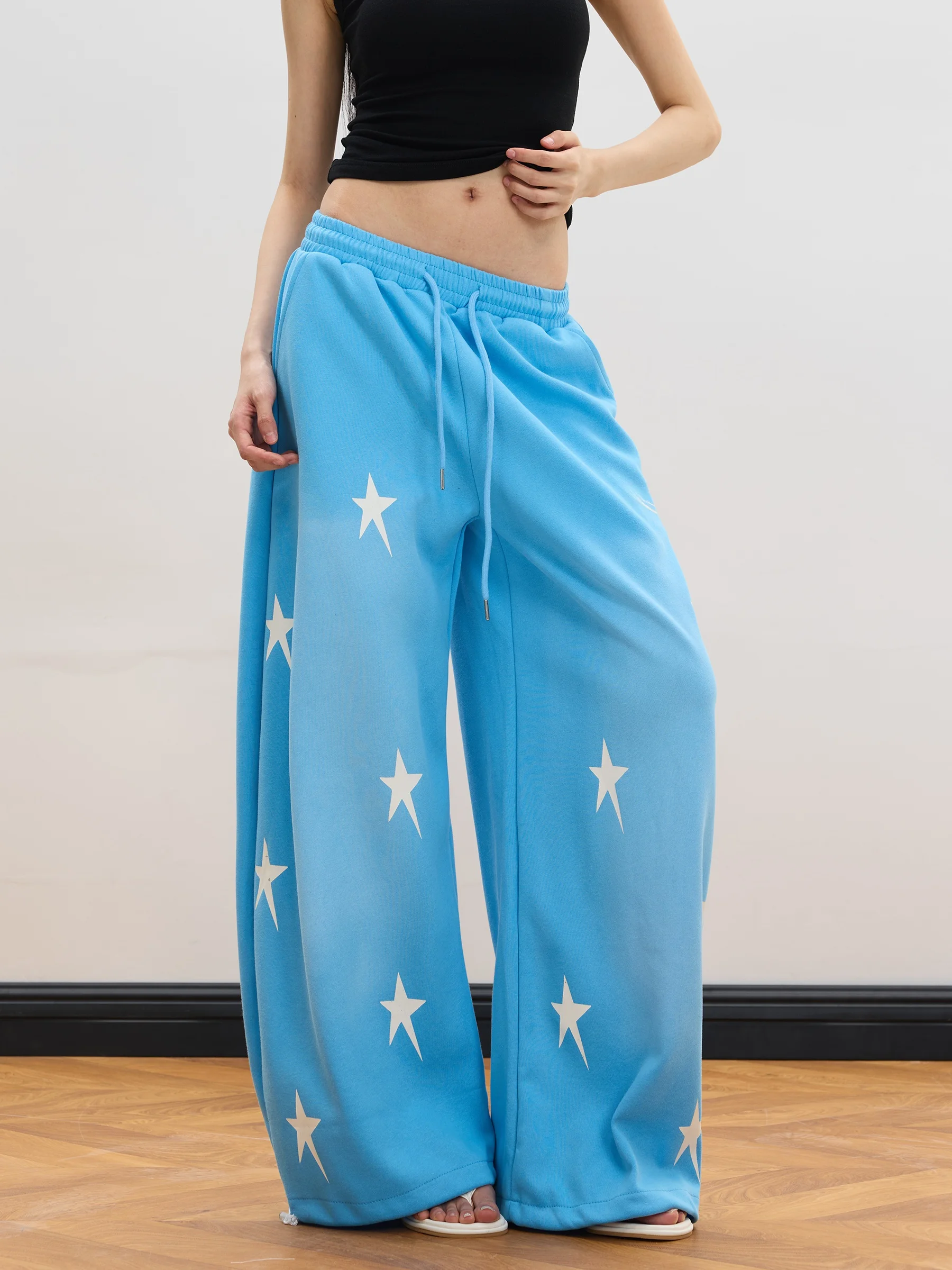 Junecut American Retro Star Washed Loose Casual Pants New Style Street Dance Wide Leg Pants Natural Waist Elastic Waistband
Junecut American Retro Star Washed Loose Casual Pants New Style Street Dance Wide Leg Pants Natural Waist Elastic Waistband