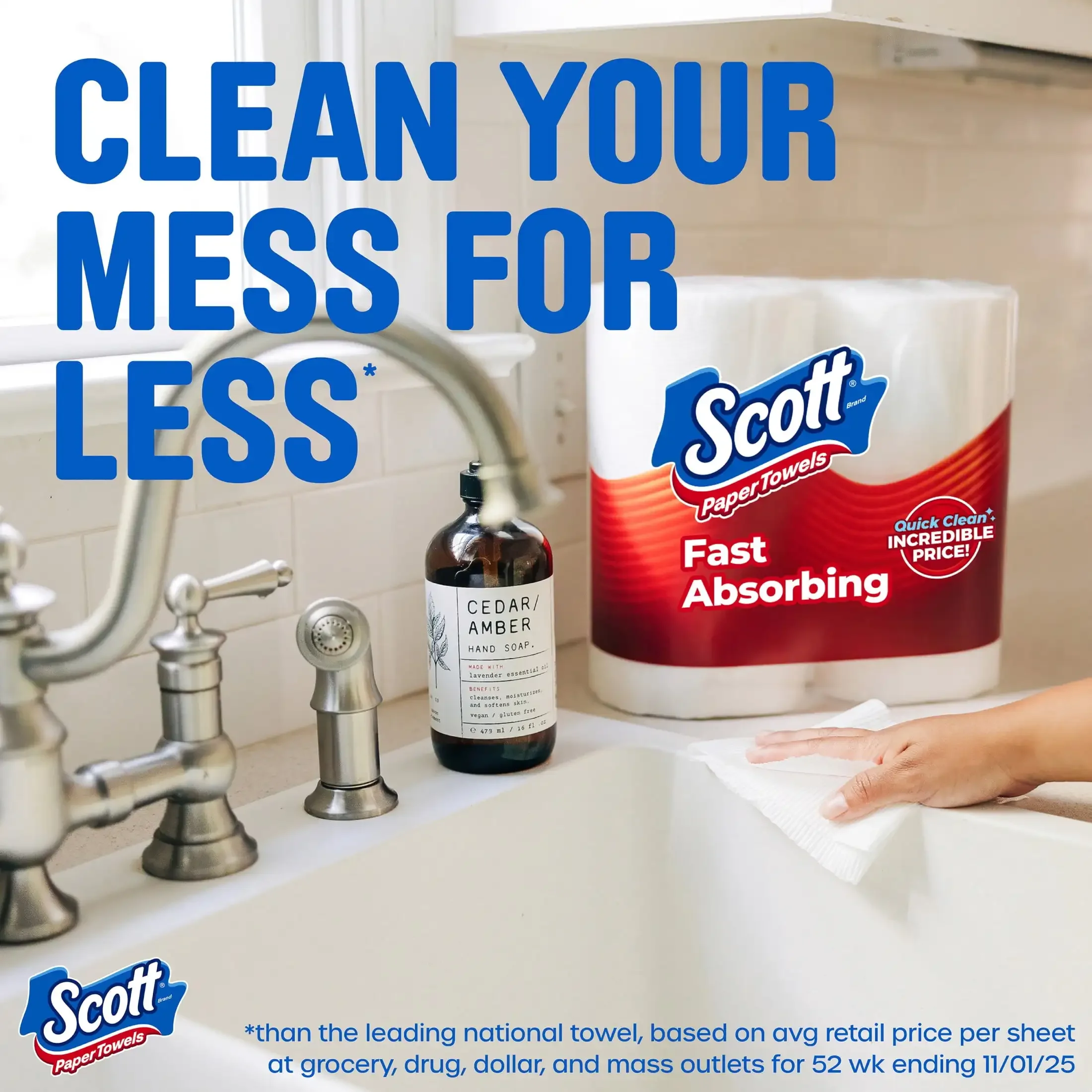 SWEETY-Scott Paper Towels, Choose-A-Sheet, 6 Double Rolls
SWEETY-Scott Paper Towels, Choose-A-Sheet, 6 Double Rolls