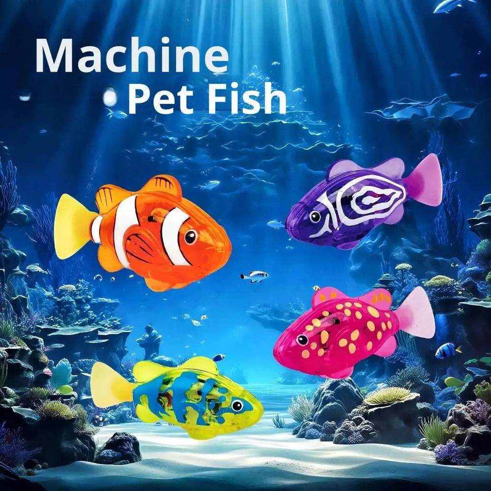 4Pcs Electric Inductive Swimming Fish Toy, Water Activated LED Light Realistic Robot Bath Play Toy for Kids
4Pcs Electric Inductive Swimming Fish Toy, Water Activated LED Light Realistic Robot Bath Play Toy for Kids