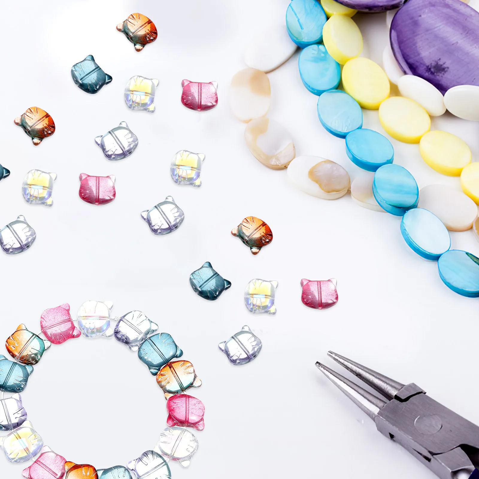 50Pcs Glass Cat Charms for Bracelets Animal Beads Set Smooth Spacer Beads for DIY Jewelry Making Kids Crafts Accessories
50Pcs Glass Cat Charms for Bracelets Animal Beads Set Smooth Spacer Beads for DIY Jewelry Making Kids Crafts Accessories