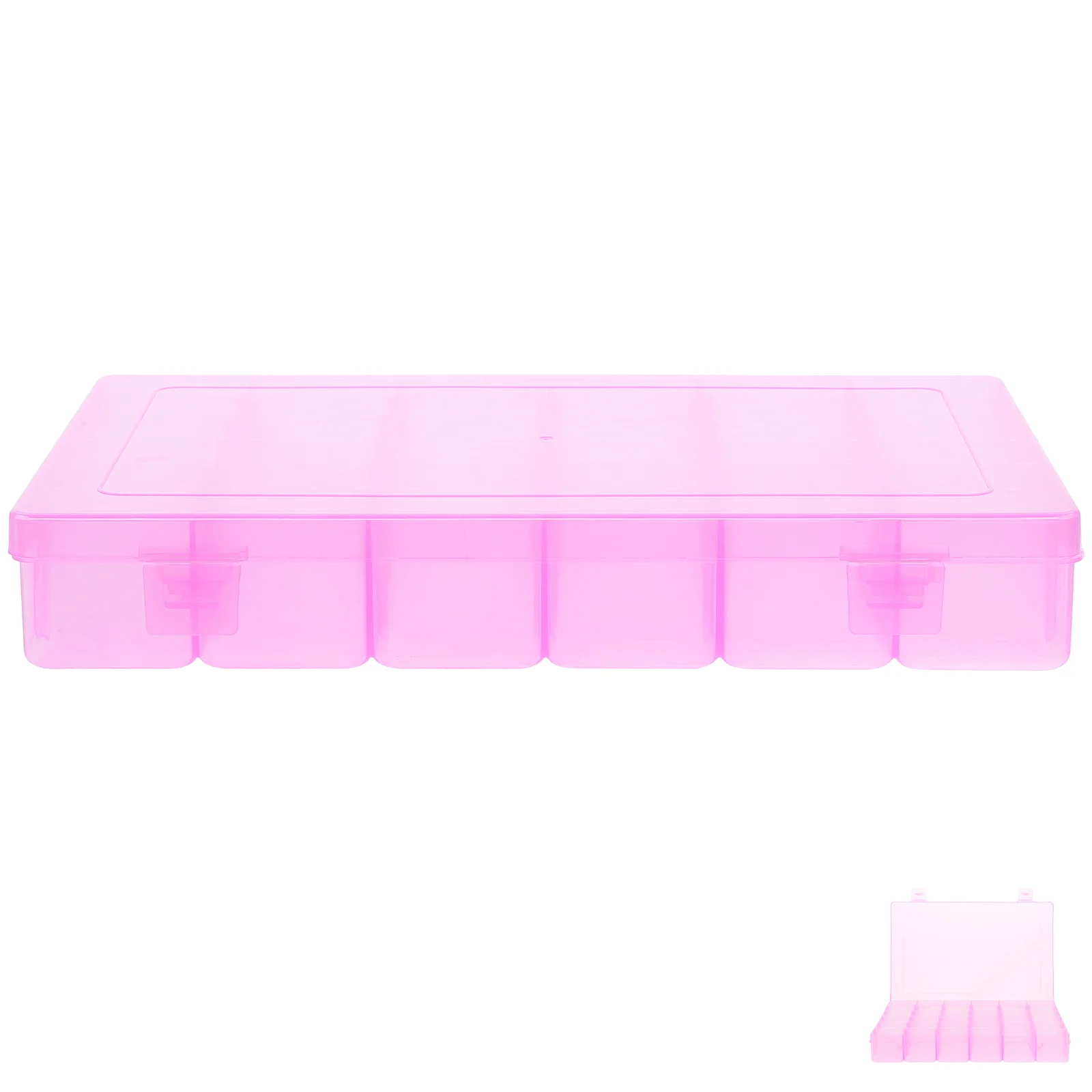 Clear Hard Plastic Storage Box 36 Grids Pink Travel Accessories Organizer Removable Dividers Container Jewelry Case
Clear Hard Plastic Storage Box 36 Grids Pink Travel Accessories Organizer Removable Dividers Container Jewelry Case