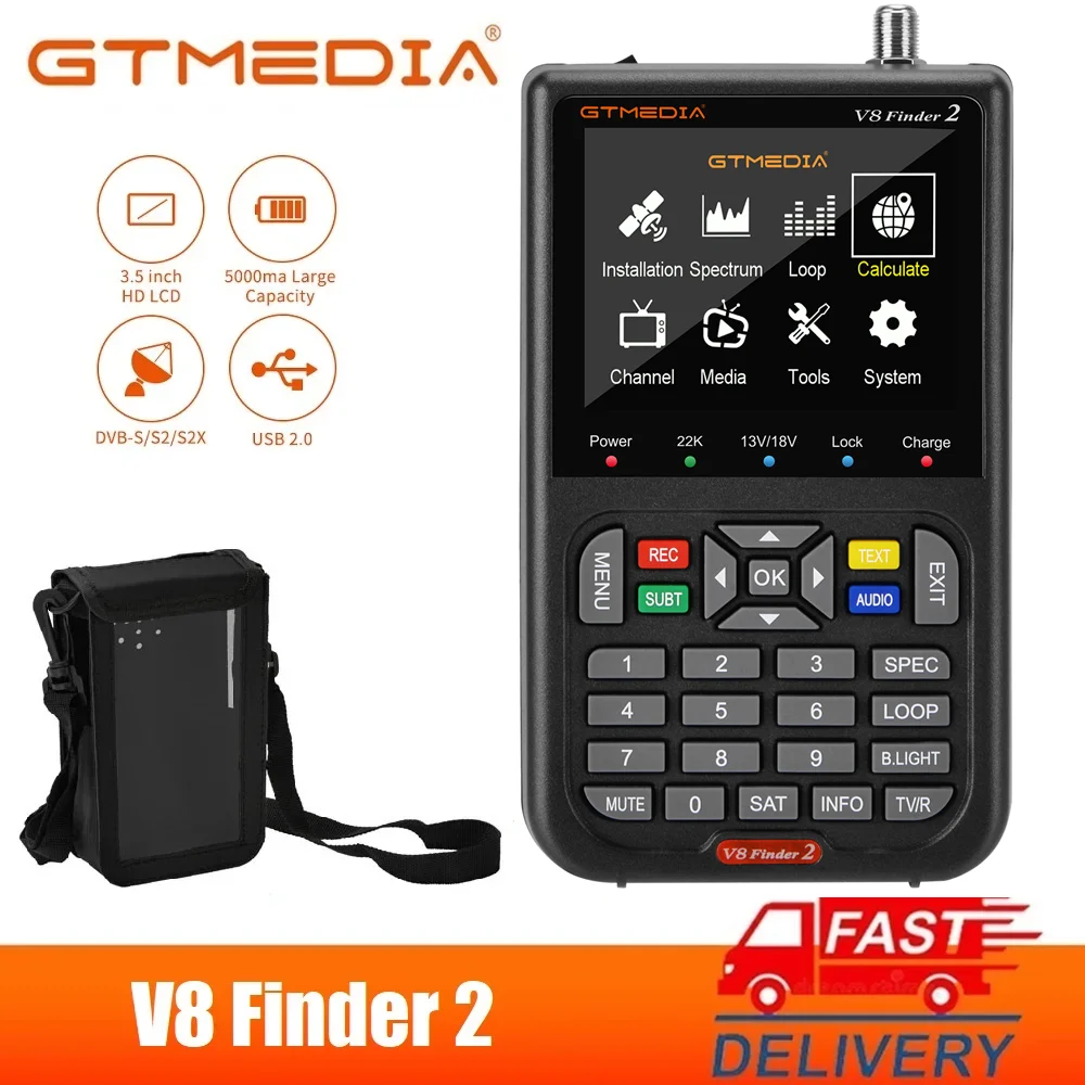 2022 GTMEDIA V8 Finder2 Satellite Signal Finder DVB-S/S2/S2X Wifi 2.4G Digital 1080P HD H.264 VS ST-5150 WS6933 For Youtube
2022 GTMEDIA V8 Finder2 Satellite Signal Finder DVB-S/S2/S2X Wifi 2.4G Digital 1080P HD H.264 VS ST-5150 WS6933 For Youtube